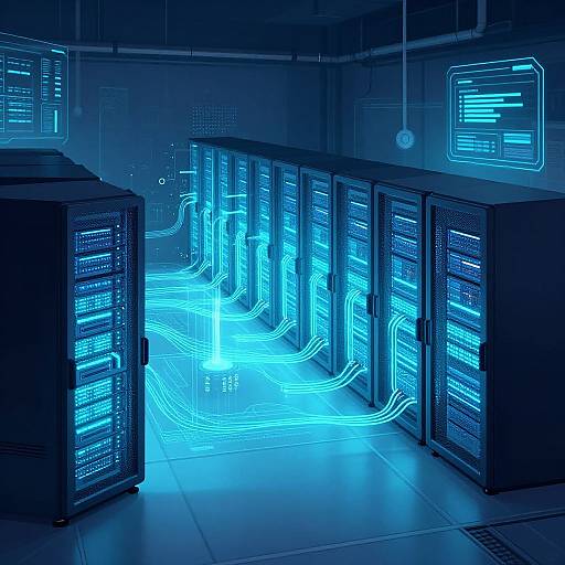 Futuristic Server Farm Illustration