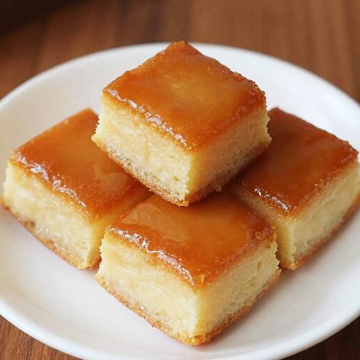 Glazed Square Cakes Close-Up Photo