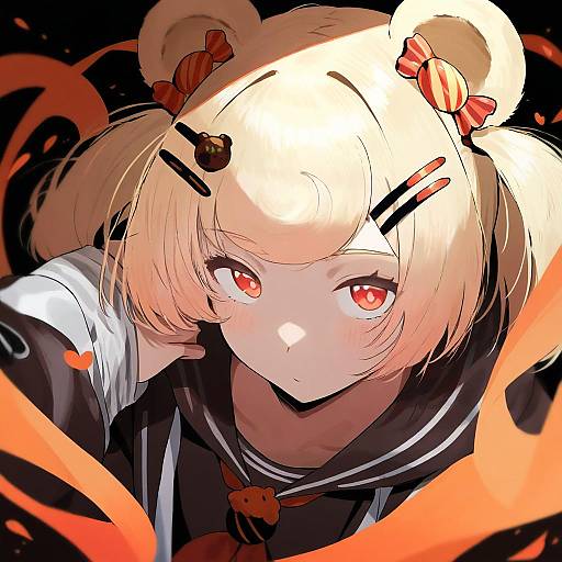 Illustration of Gummy (arknights), arknights in the style of Okpriko