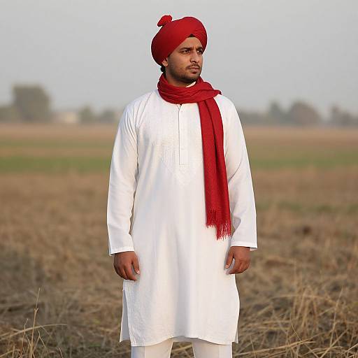 Man in Sherwani with Turban