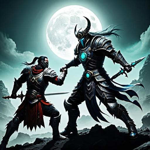 Epic Battle of Moon Warrior vs Shadow Phantom