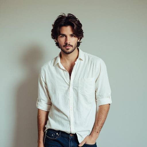 Young Man in Casual Outfit