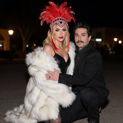 Nighttime Portrait of Two Unique Individuals