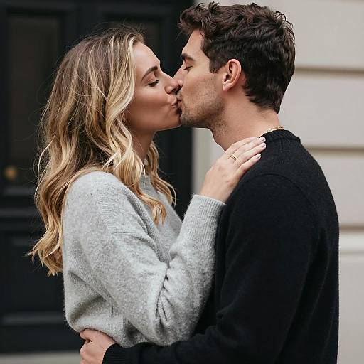 Intimate Embrace of a Loving Couple