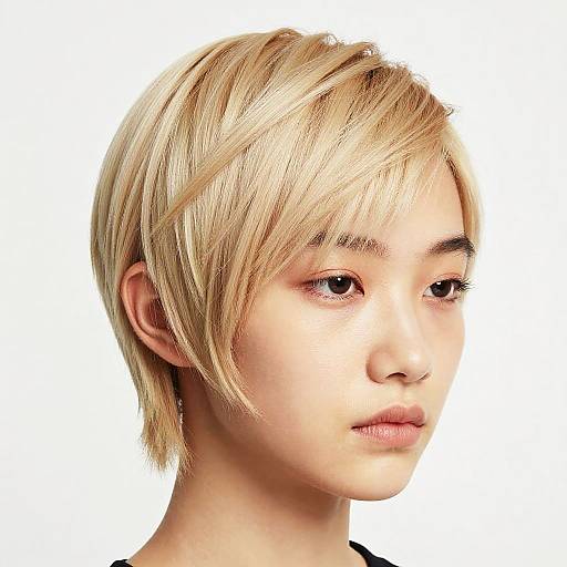 Blonde Fades Hairstyle Close-Up