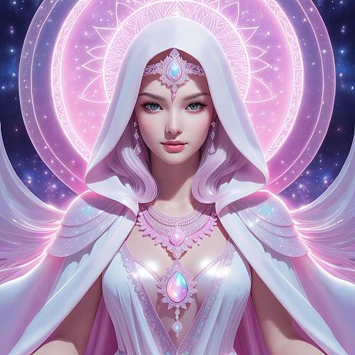 Ethereal Map Priestess with Third-Eye Jewel