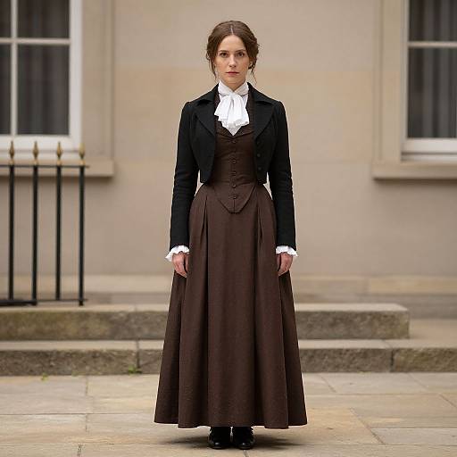 Woman in Dickensian Era Costume