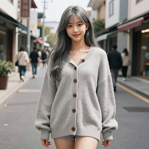 Photorealistic Kpop Idol in Oversized Sweater