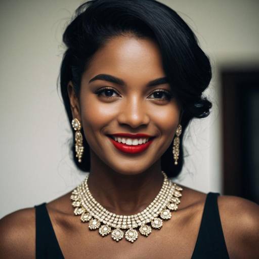 Portrait of a Beautiful Dark-Skinned Woman