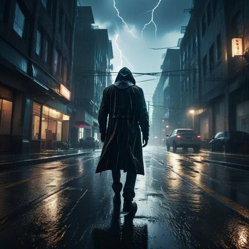 Dramatic Stormy Street Exploration in 8K