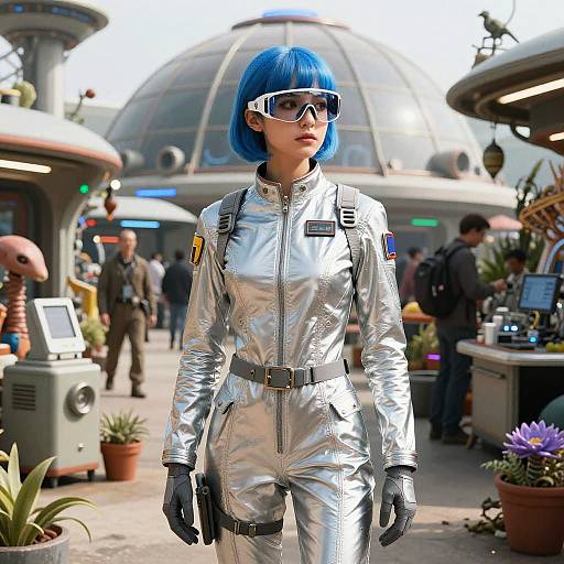 Mars 2050 Market: Tech Engineer Portrait