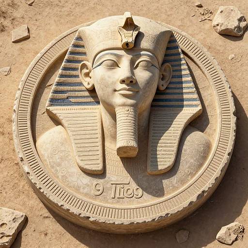 Realistic Ancient Egyptian Stone Sculpture