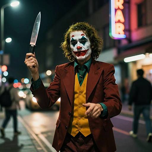 Pepe Joker Knife Juggling Street Performer