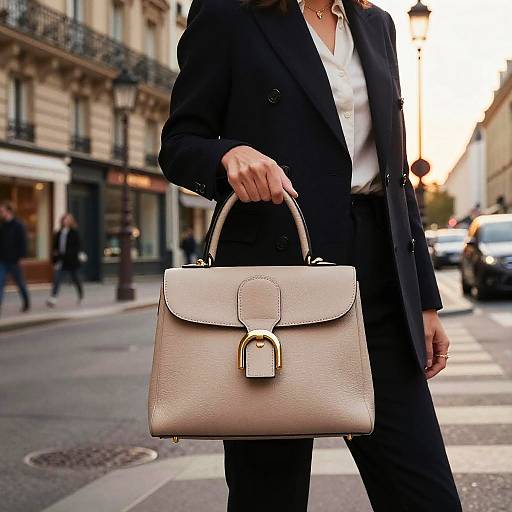 Elegant Woman with Designer Bag