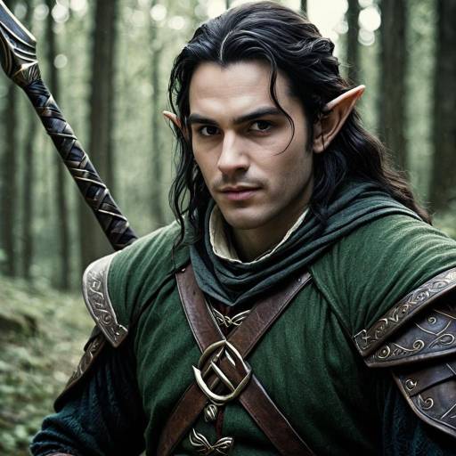 Fantasy Elf Warrior in Forest