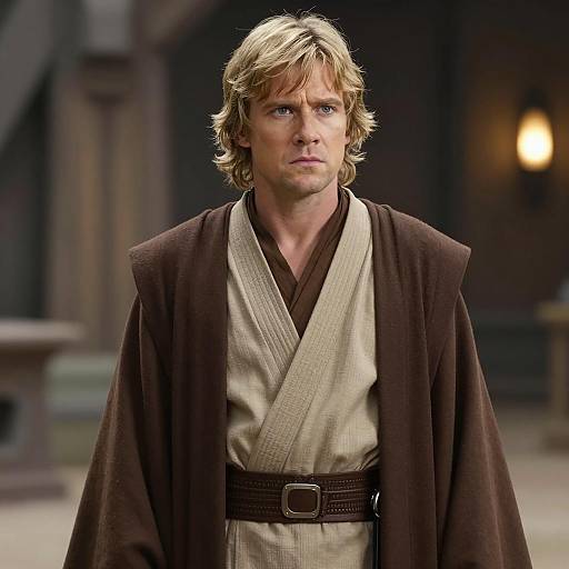 Photorealistic Jedi Robed Man