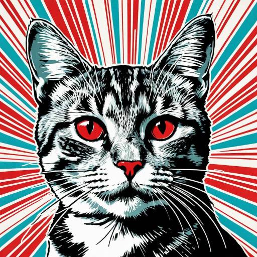 Pop Art Cat Illustration