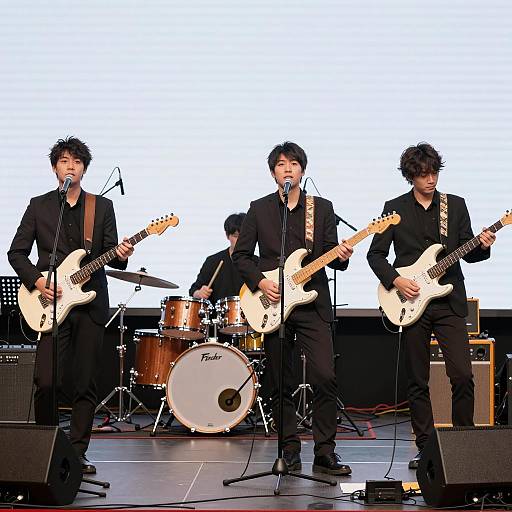 Energetic Live Performance of Four Musicians