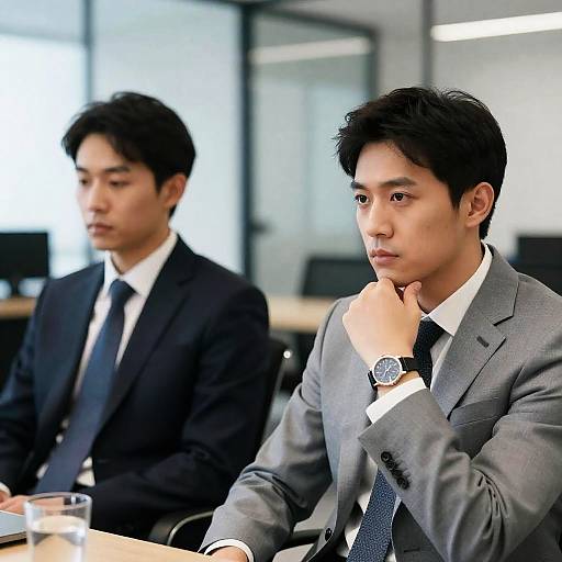 Serious Business Meeting in Modern Office