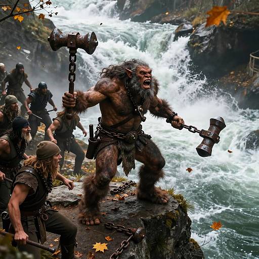 Fierce Troll Chieftain on Cliff