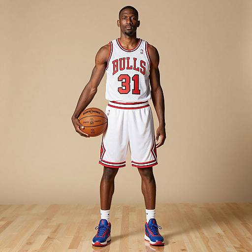 Retro NBA Shorts Basketball Player Portrait