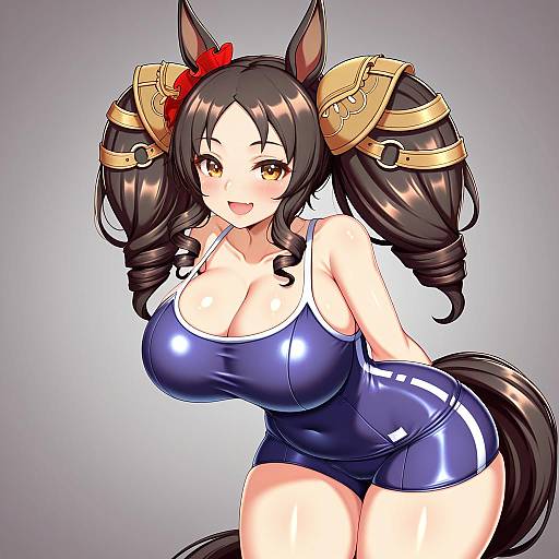 Umamusume Horse Girl Swimsuit Pinup Portrait