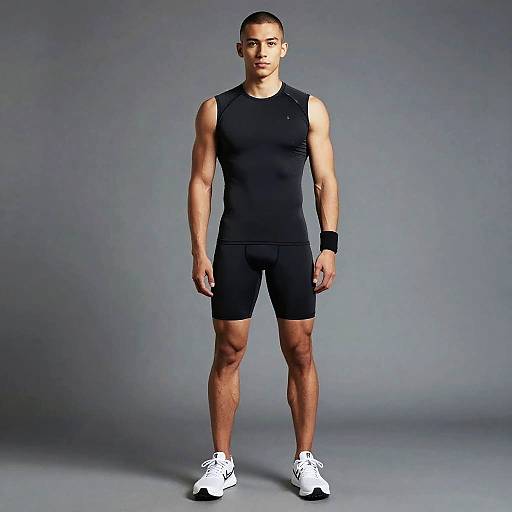 Youthful Muscular Male Athlete Outfit