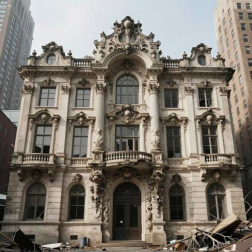 Hyperrealistic Post-Apocalyptic Baroque Architecture