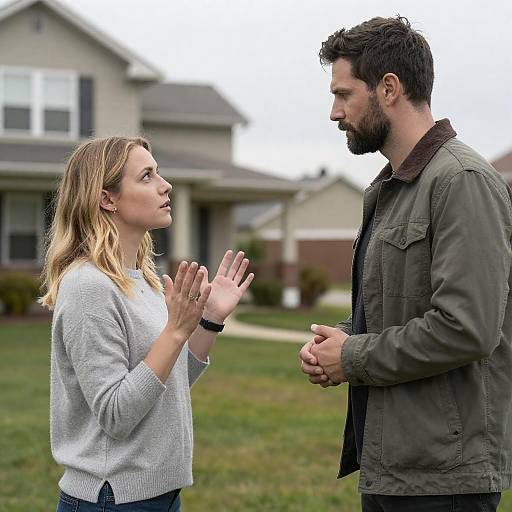 Intense Connection in a Suburban Yard