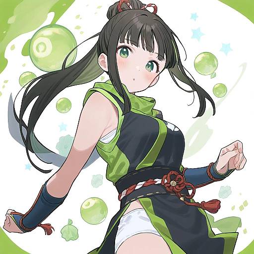 Illustration of Hamaguchi ayame, idolmaster in the style of Teshima nari