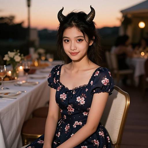Photorealistic Petite Succubus at Dusk