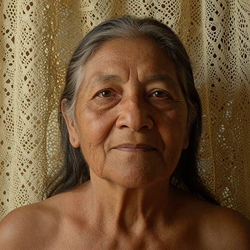 Photorealistic Portrait of Elderly Amazonian Woman