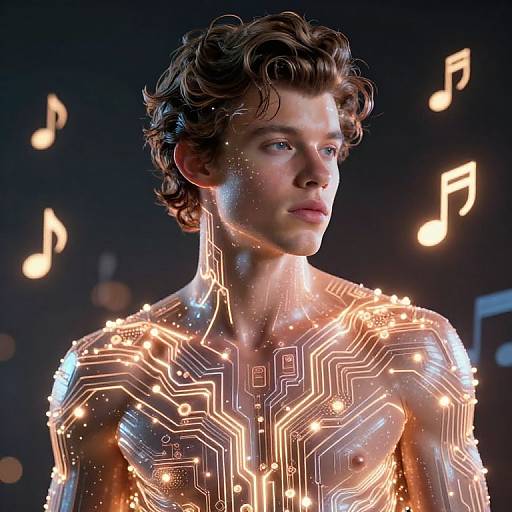 Shawn Mendes Futuristic AI Avatar