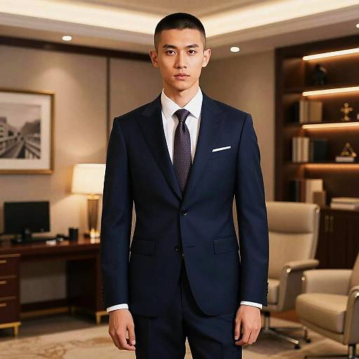 Male Model with Short Undercut Hairstyle