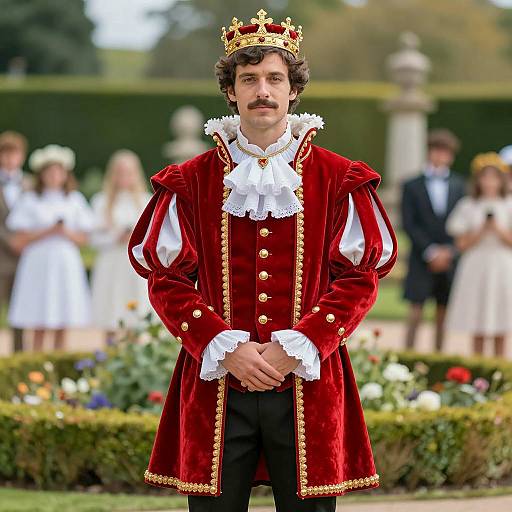 Regal King Hearts Costume Portrait