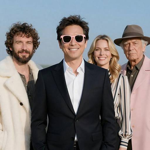 Group Portrait Under Blue Sky