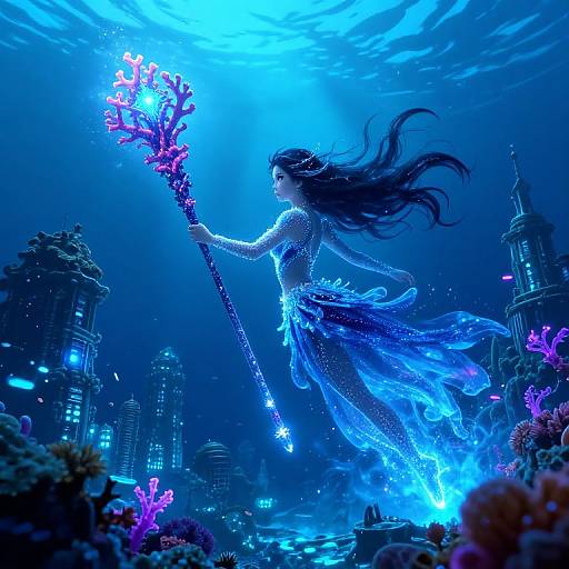 Tasunami Youtoku in Neon Underwater City