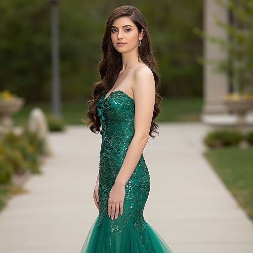 Emerald Green Mermaid Prom Dress