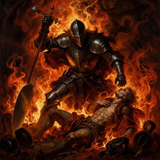 Infernal Knight in Baroque Hellscape