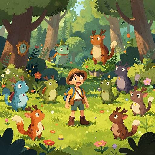 Whimsical Fantasy Forest Adventure