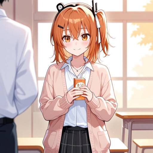 Vibrant School Scene with Adachi Rei