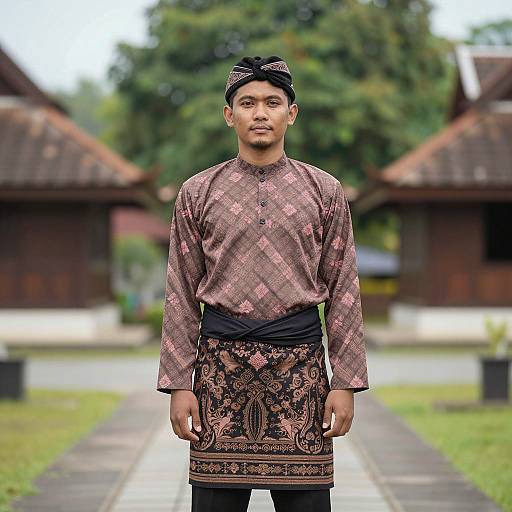 Traditional Malaysian Man in Cultural Attire