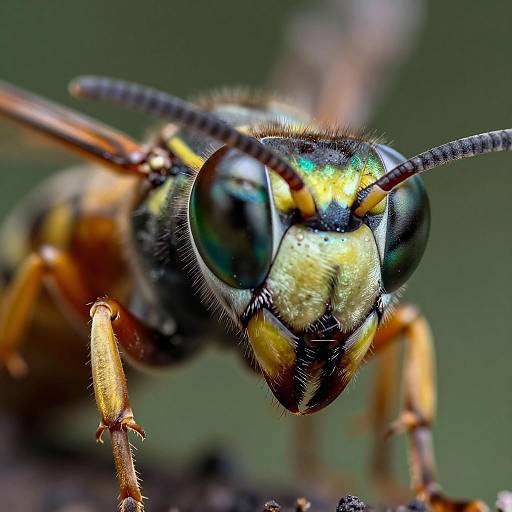 Stunning Wasp Face Macro Photography