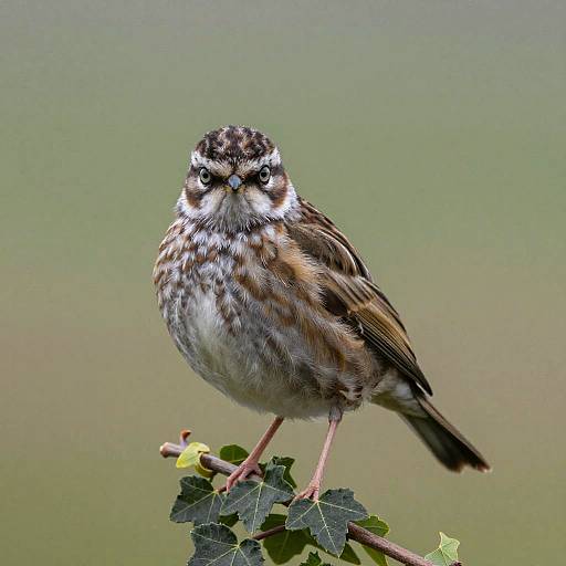 Realistic Kinglet Amid Misty Ivy