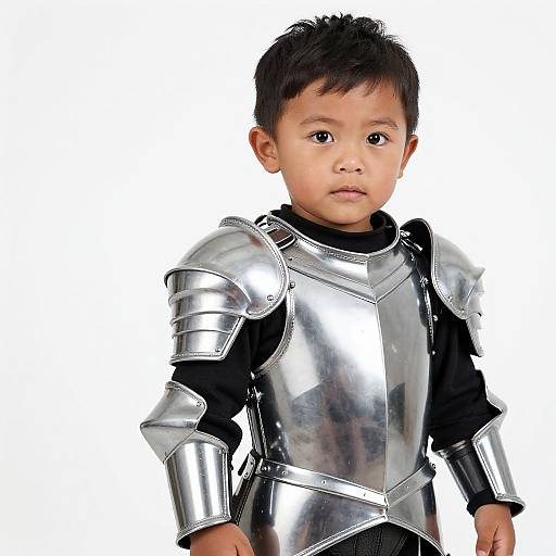 Realistic Infant Knight in Armor
