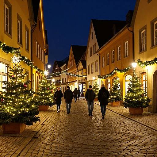 Cozy European Christmas Street Scene