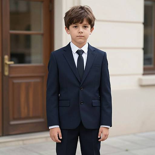 Trendy Boy in Suit and Tie