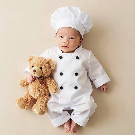 Adorable Newborn Chef in Costume