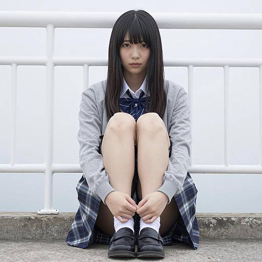 Stylish Asian Woman in Urban Setting