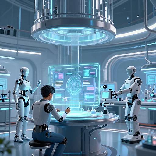 Futuristic Sci-Fi Laboratory Scene